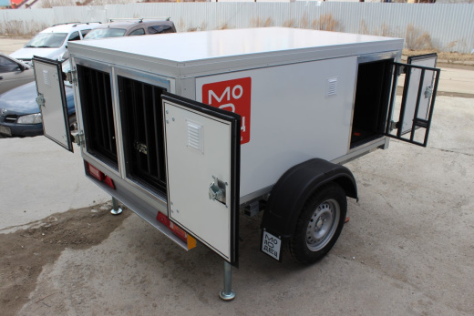 Прицеп-фургон для перевозки 3-х собак (R13) фото