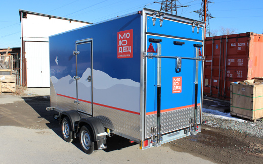 Прицеп — Фургон "МОЛОДЕЦ" 3.5х1.5 (двухосный)  фото